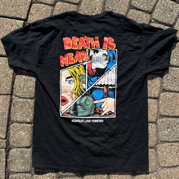 Death Is Near A$$holes Live Forever T Shirt Sz L - Picture 1 of 9